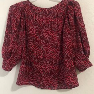 BANANA REPUBLIC Red/Black blouse